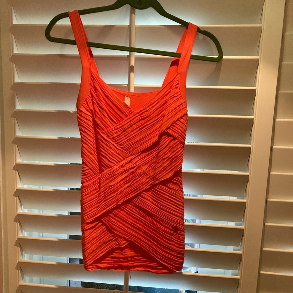 Orange stretchy top